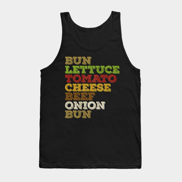 Burger Anatomy Layers Tank Top by MintaApparel